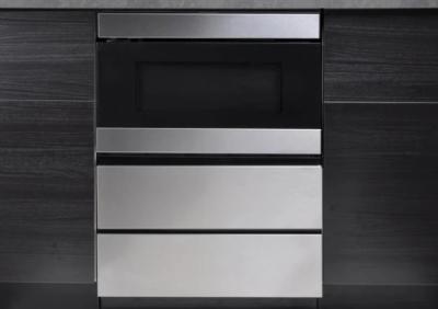 24" Under Counter Microwave Drawer Pedestal in Stainless